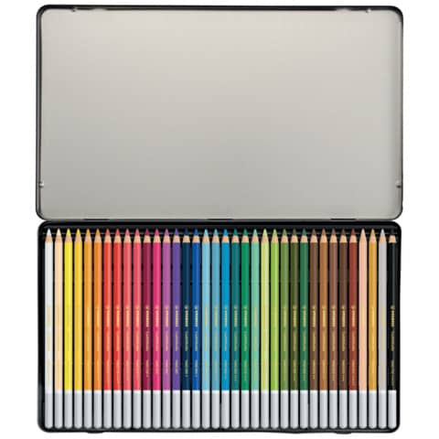 Matite colorate Stabilo CarbOthello tratto 4,4 mm assortiti scatola di metallo da 36 - 1436-6